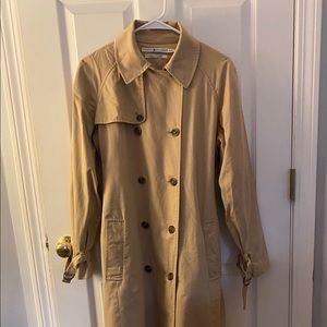 Tommy Hilfiger Classic Blue Pinstripe Lined Trench